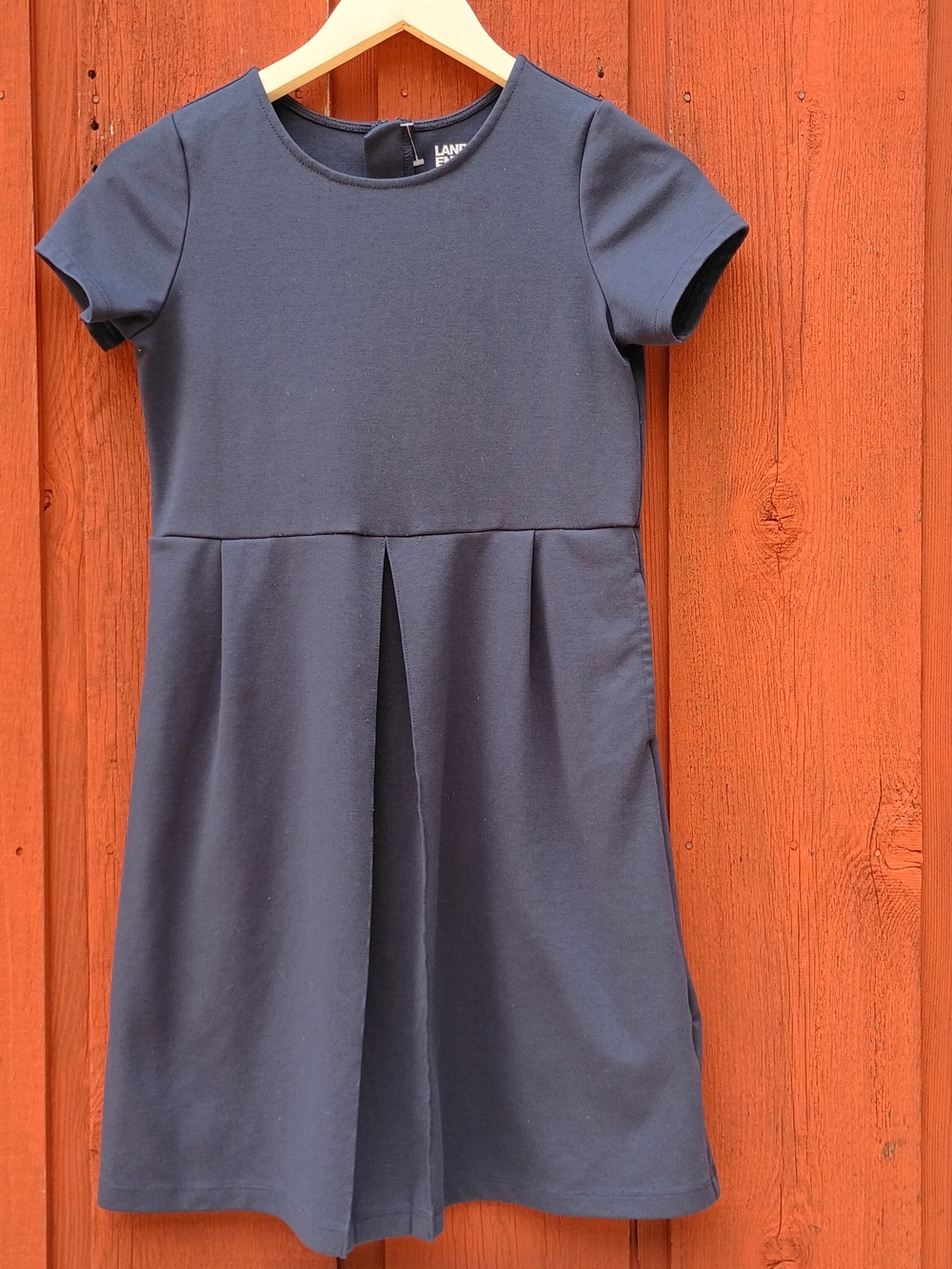 Lands' End Girls Navy Short-Sleeve Uniform Dress